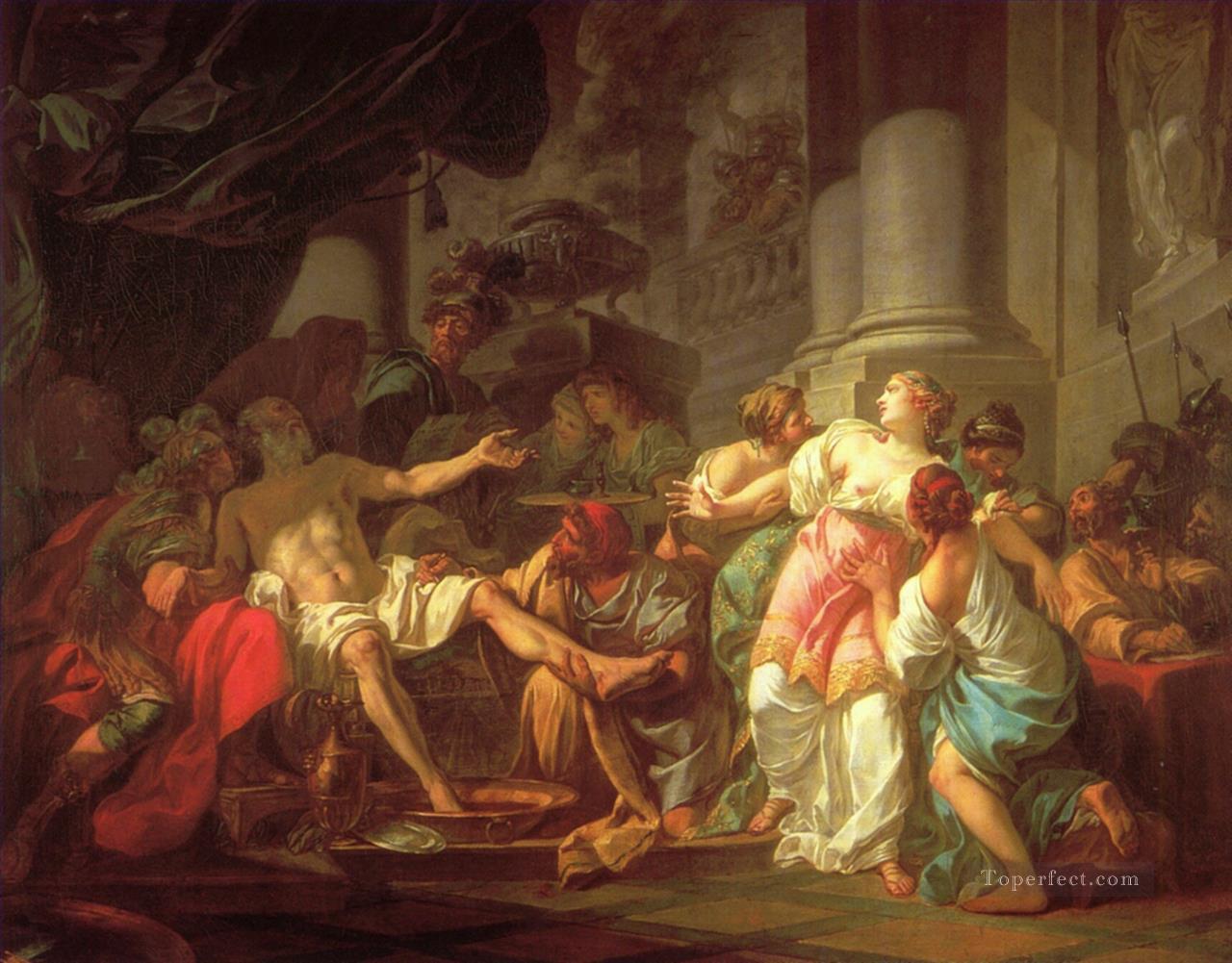 La muerte de Séneca Neoclasicismo Jacques Louis David Pintura al óleo